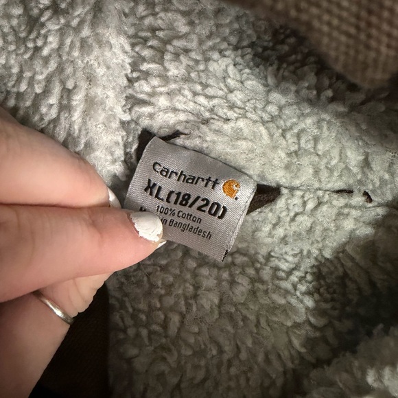 Kids vintage Carhartt Sherpa lines jacket XL - Picture 3 of 4